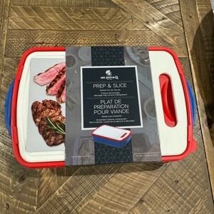 Mr. Bar-B-Q Prep & Slice. 3 Piece Set.Marinade Tray, Lid & Cutting Board.